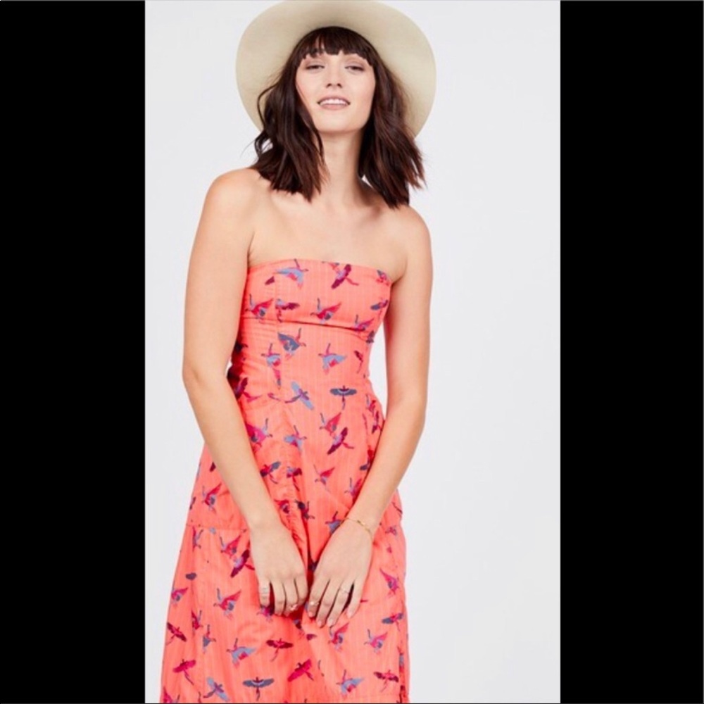 NWOT Free People pinstripe printed a line dress